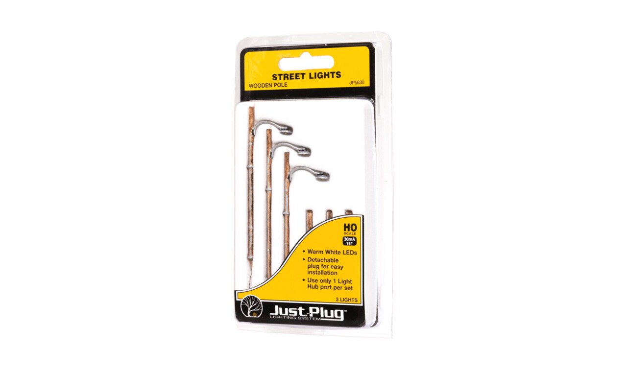 Woodland Scenics HO-Scale HO WOODEN POLE STREET LIGHTS Diorama Accessory